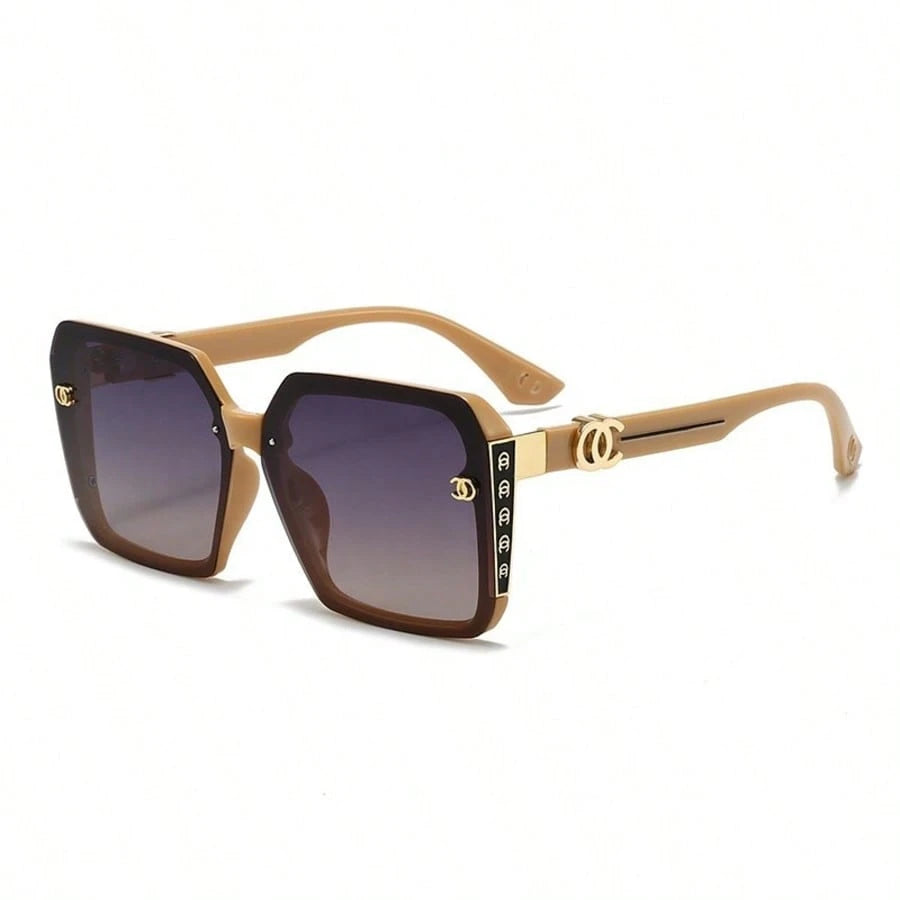 Oversized Square Retro Glasses for Women Full Frame