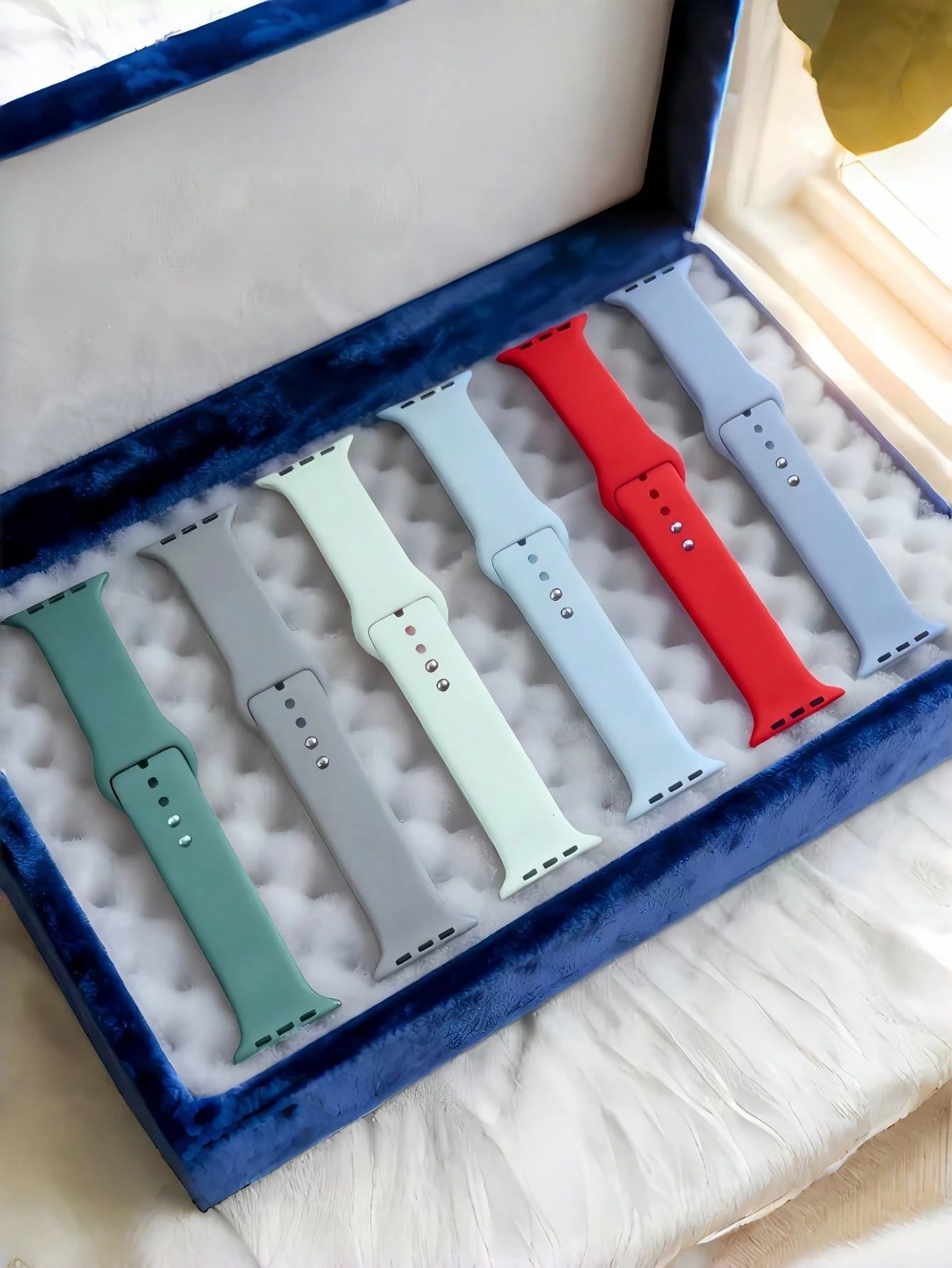 6-Pack Silicone Sport Watch Band for Apple Watch