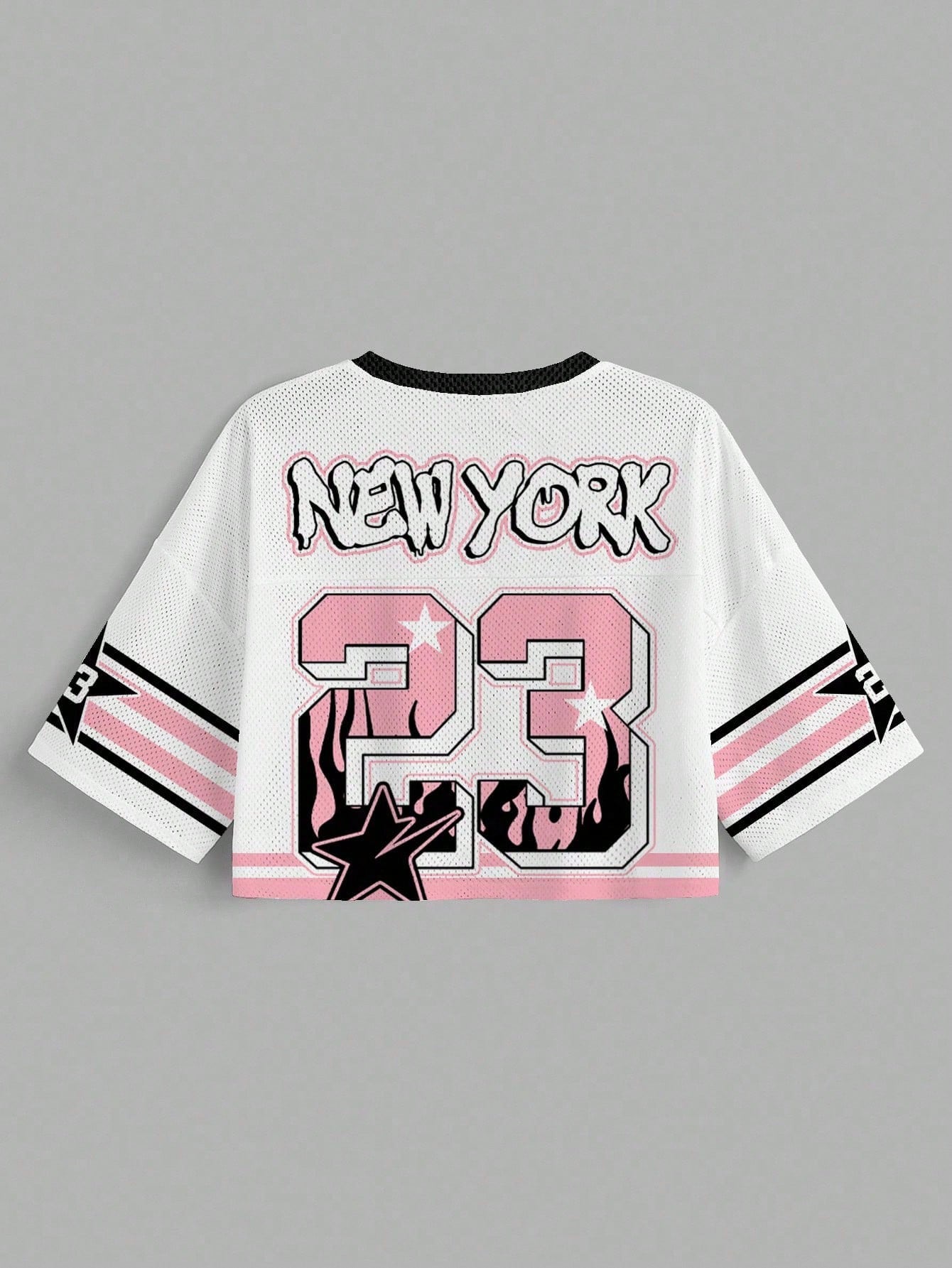 Slaydiva California No. 23 Graphic Crop Top Jersey Multicolor