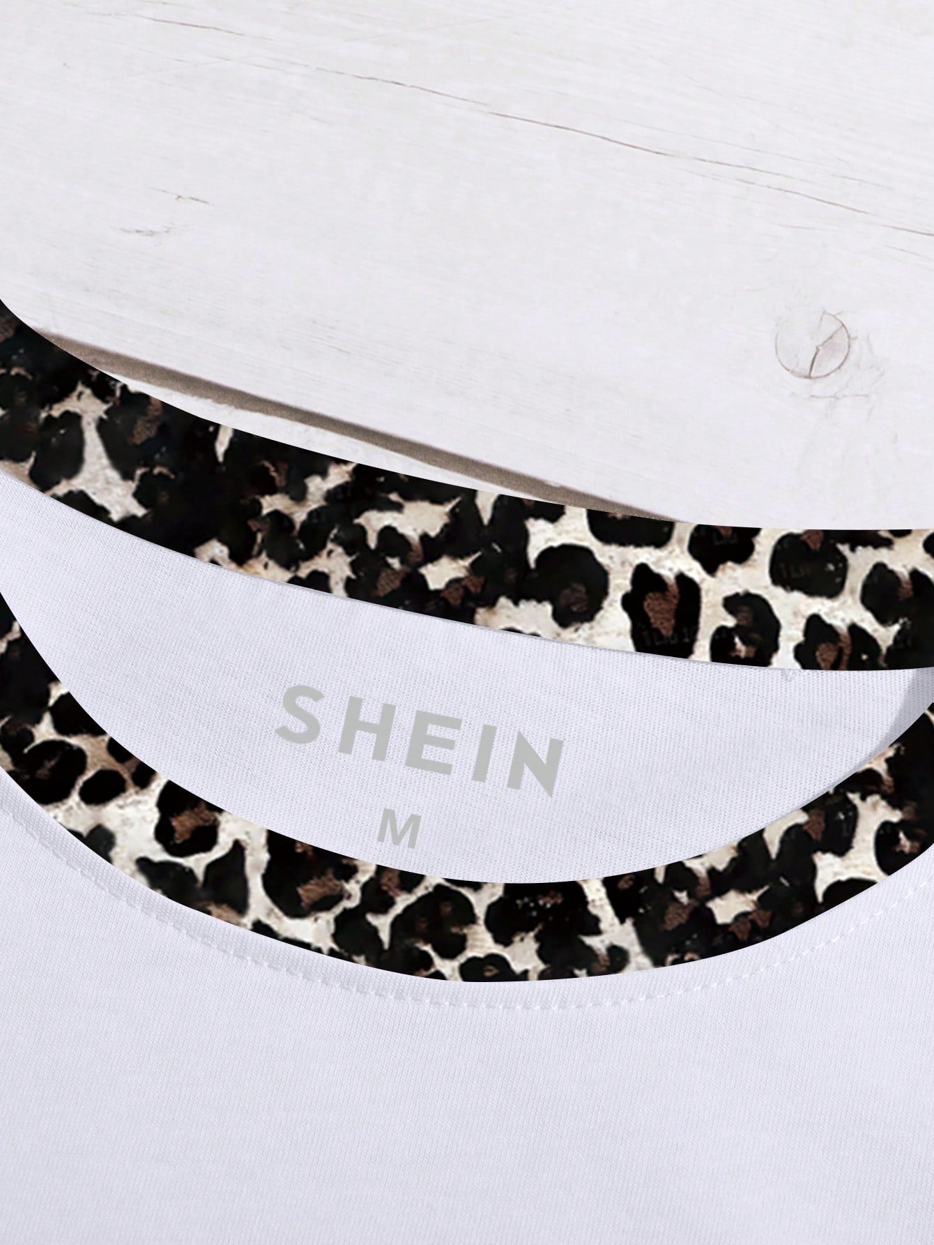 Resyla Women's Leopard Print Numeric Graphic Round Neck T-Shirt