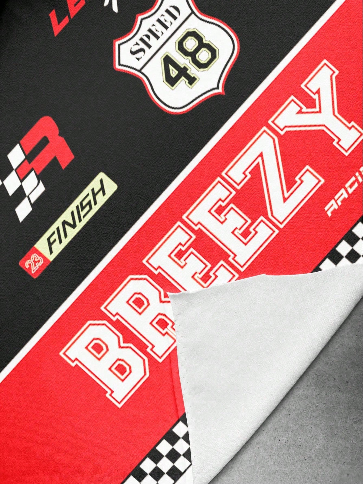 Women's Casual Racing Print Crop Tee and Sweatpants Set