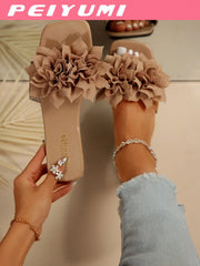 Women's Unique Floral Decor Non-Slip Casual Beach Flat Sandals