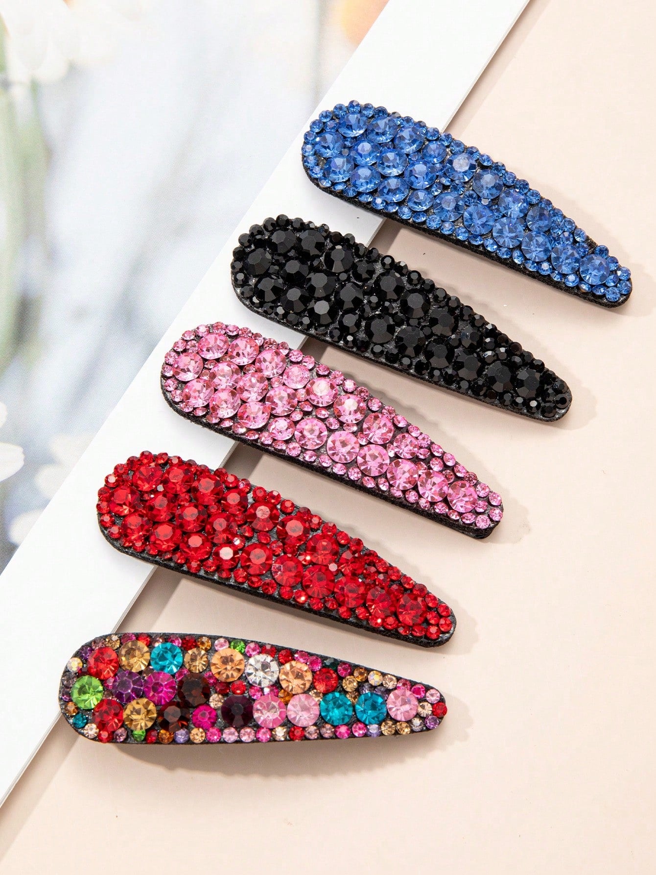 Women's 5pcs Rhinestone Elegant Casual Daily Hair Clips Set