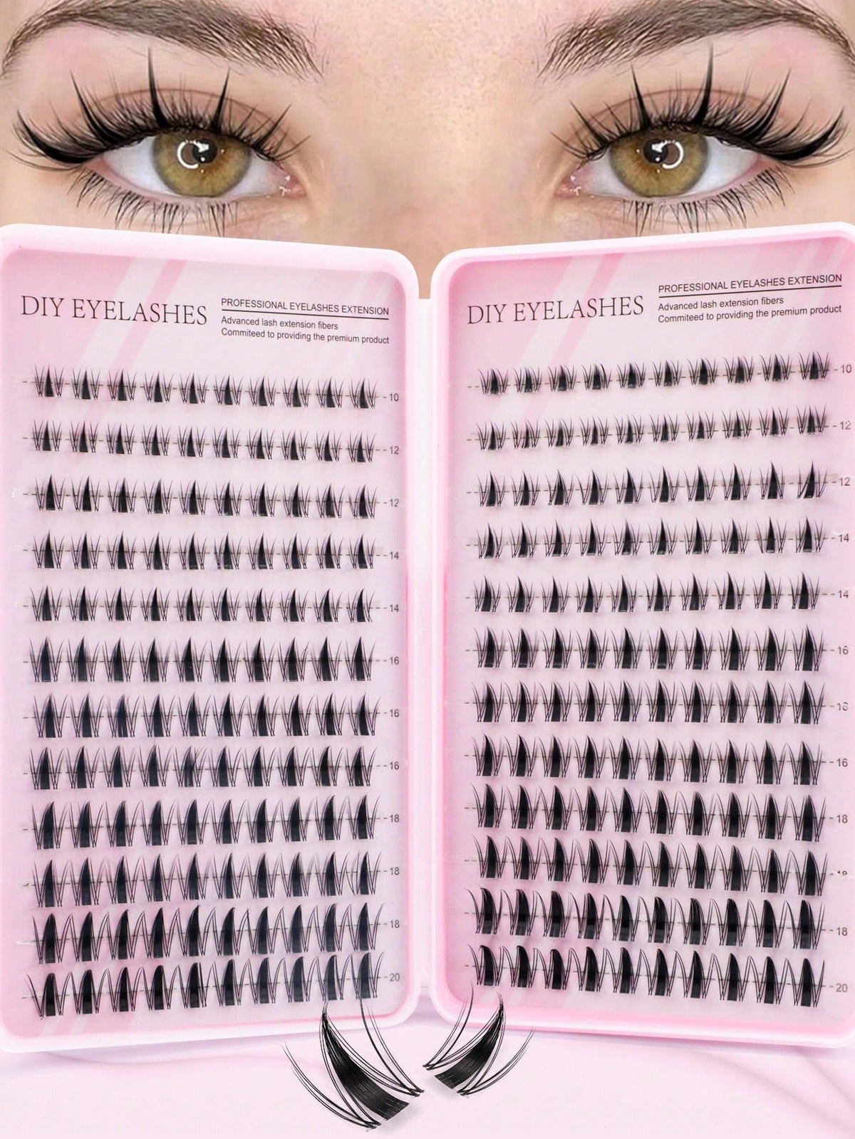 Shein Women's 240-Piece C-Curl Fluffy 3D False Eyelash Set, Code: X-240