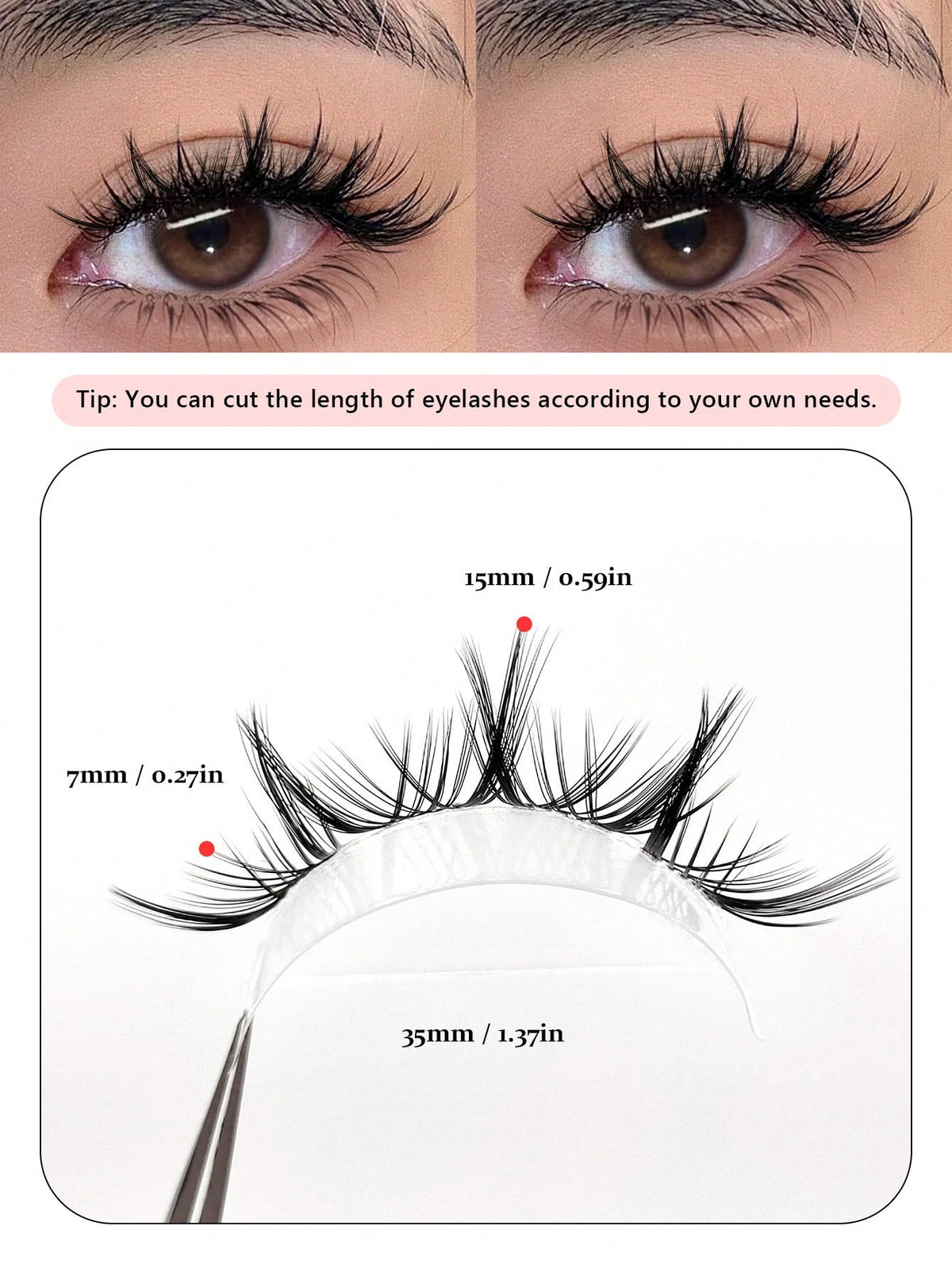 Women's 5 Pairs Anime Style Clear Band False Eyelashes Set