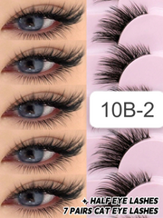 Shein Women's 10 Pairs Short 3D Faux Mink Eyelash Set Code: 10B-2