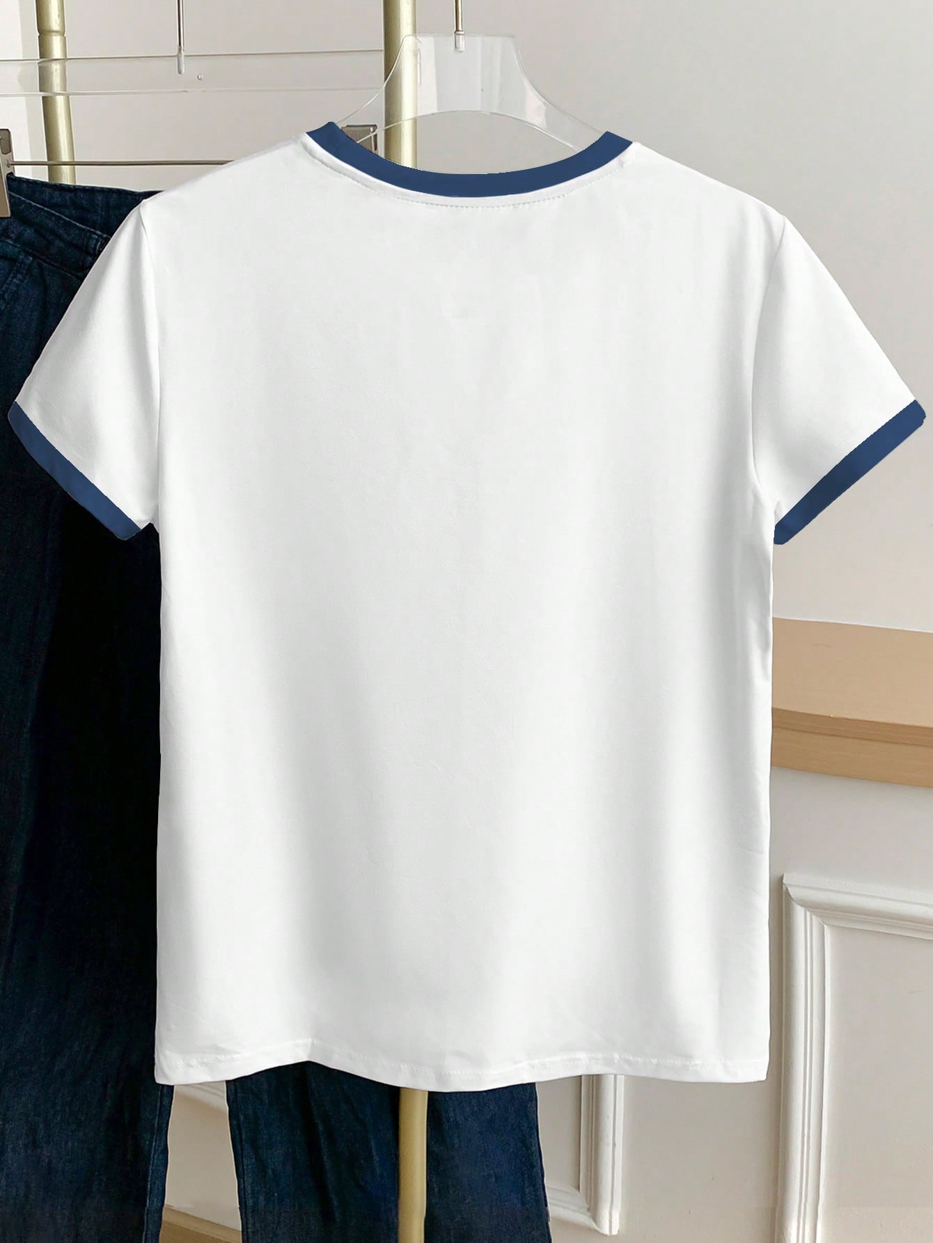 Resyla Women's Short Sleeve T-Shirt Creative Puppy Print Colorblock