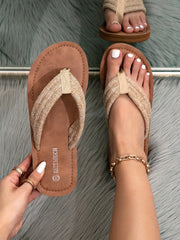 Women's Bohemian Retro Flat Slide Thong Sandals