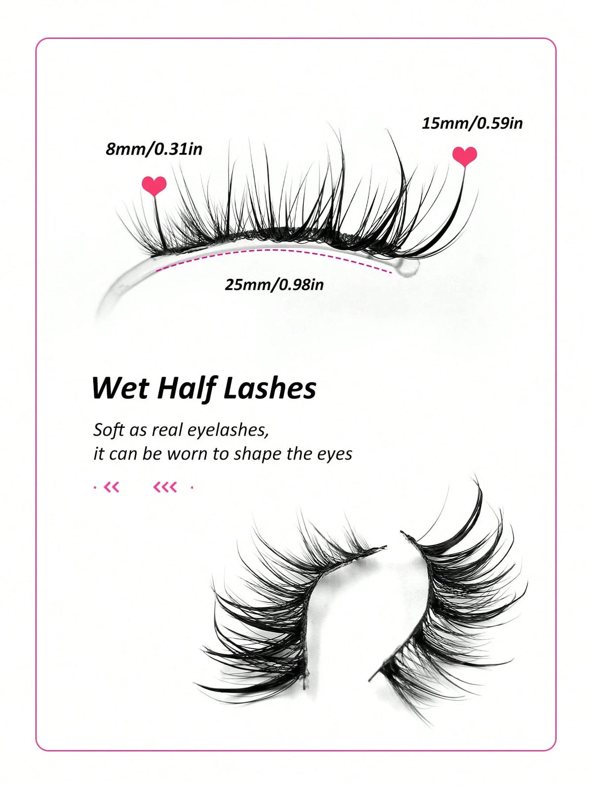 Women's 6-Pack Half-Lash Wispy Manga False Eyelash Set
