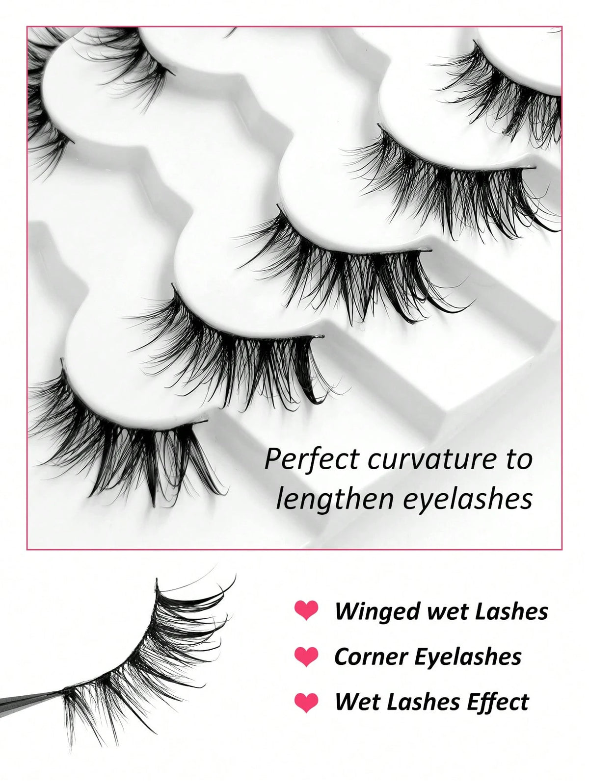 Women's 6-Pack Half-Lash Wispy Manga False Eyelash Set