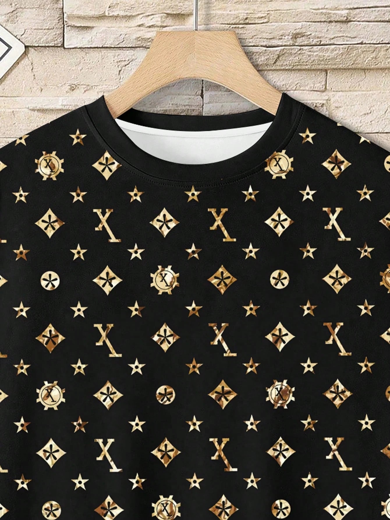 Men's Casual All-Over Print Round Neck Short Sleeve T-Shirt