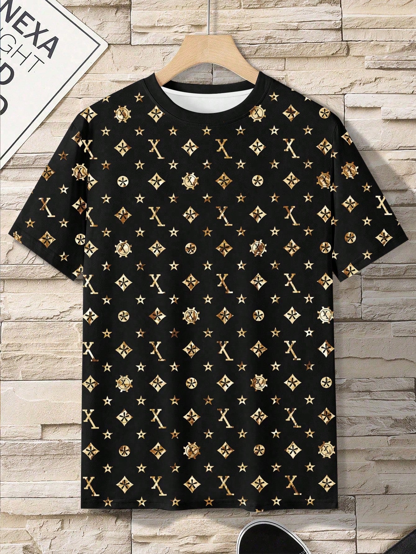 Men's Casual All-Over Print Round Neck Short Sleeve T-Shirt