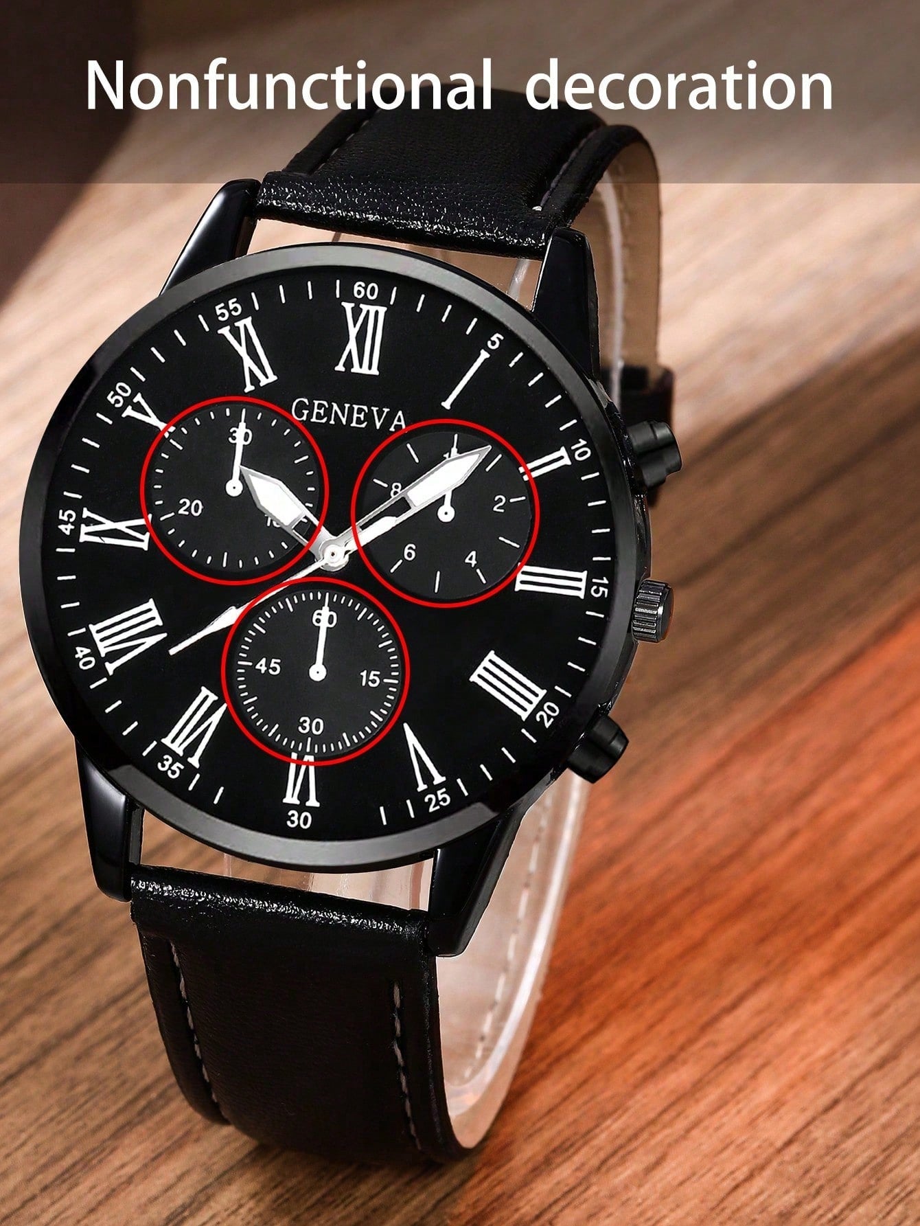 Men's Casual Sport Round Dial Quartz Watch and Bracelet Set
