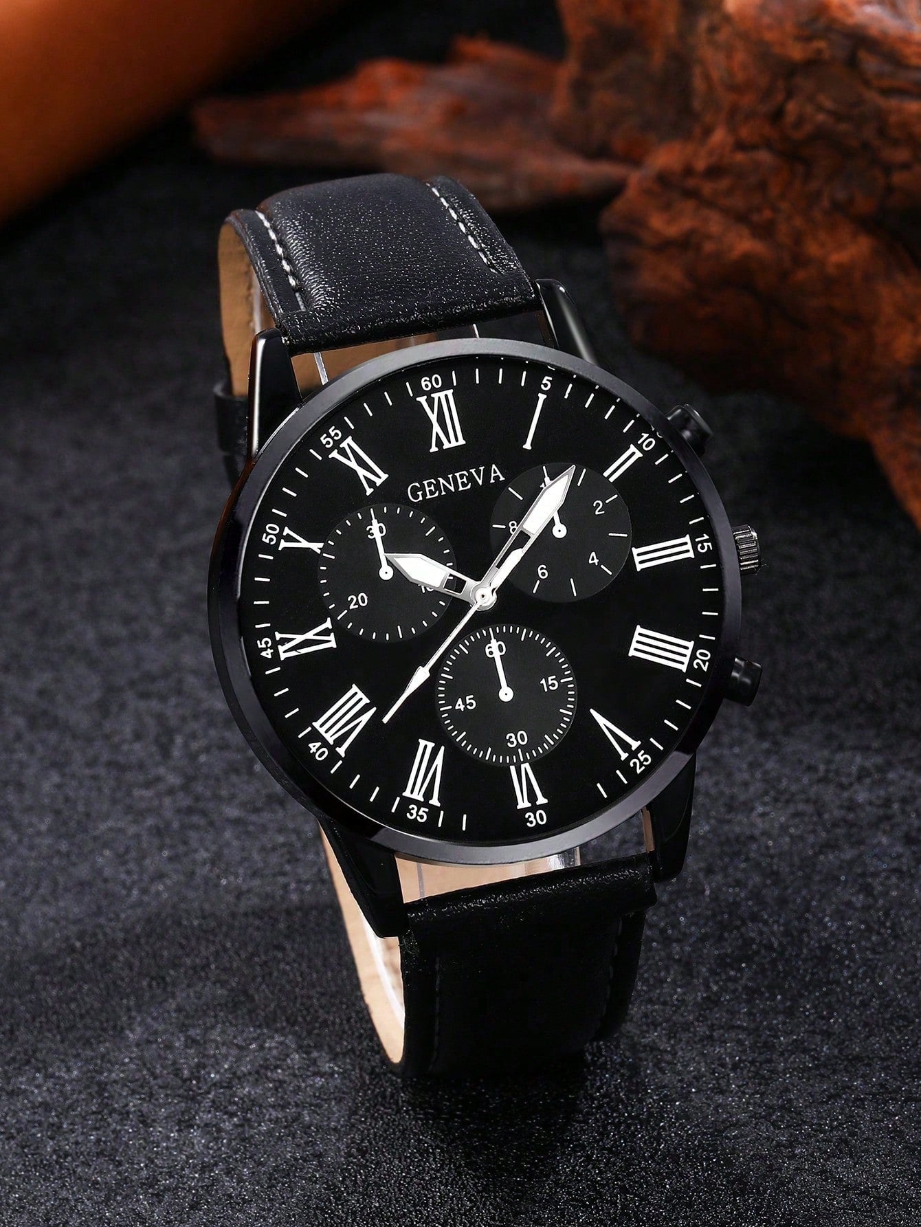 Men's Casual Sport Round Dial Quartz Watch and Bracelet Set