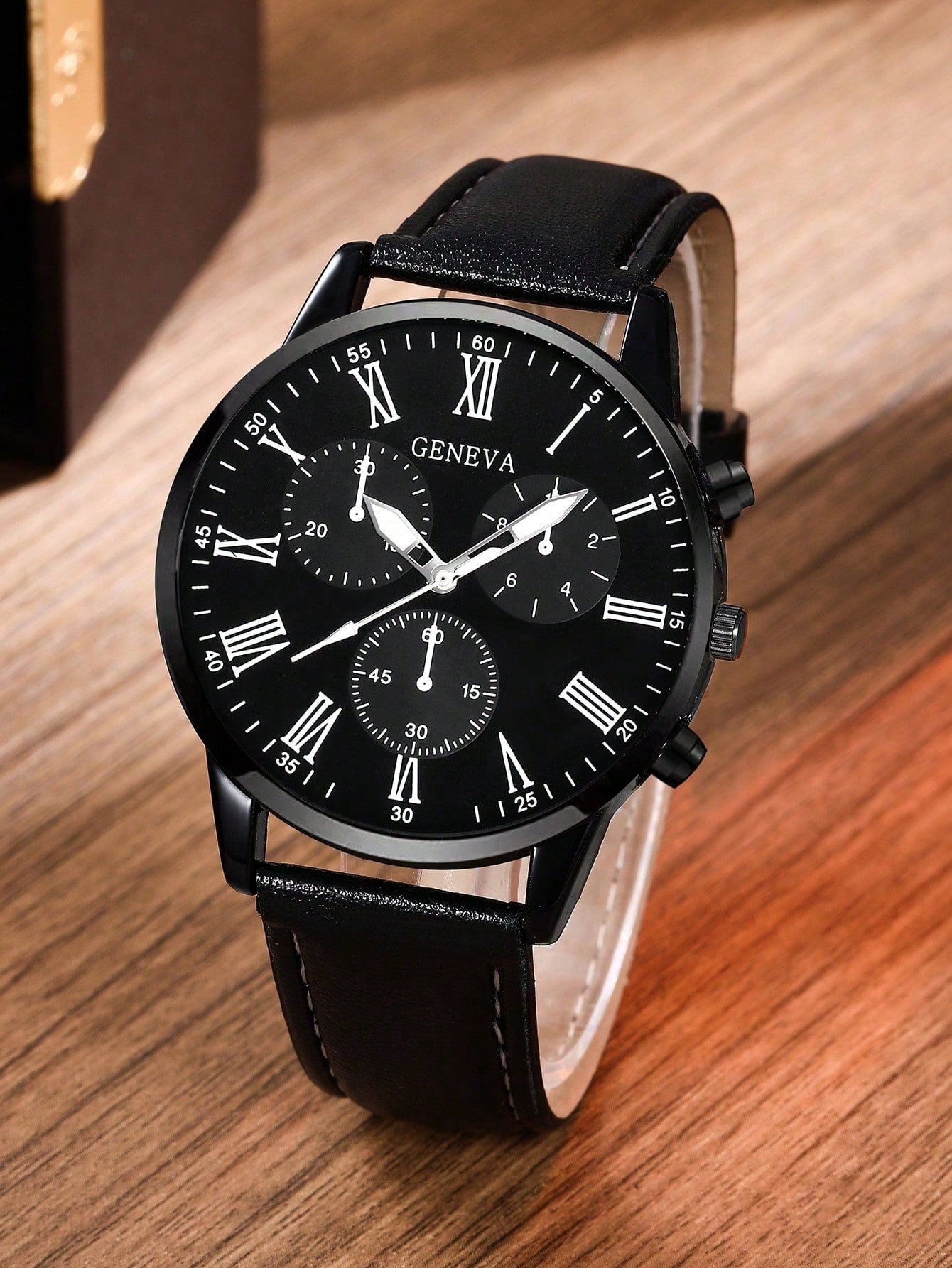 Men's Casual Sport Round Dial Quartz Watch and Bracelet Set