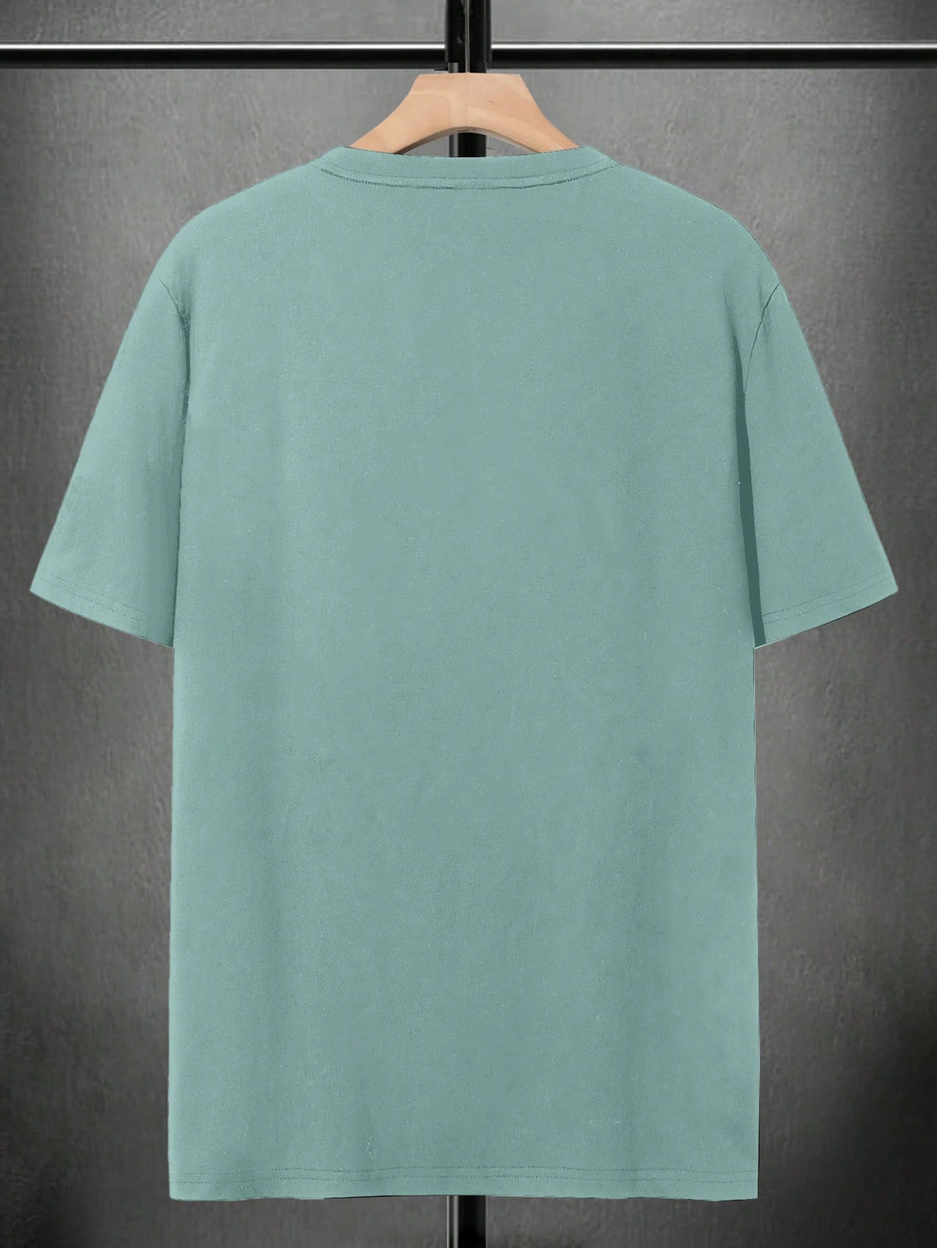 Men's Casual Letter Print Round Neck Drop Shoulder T-Shirt