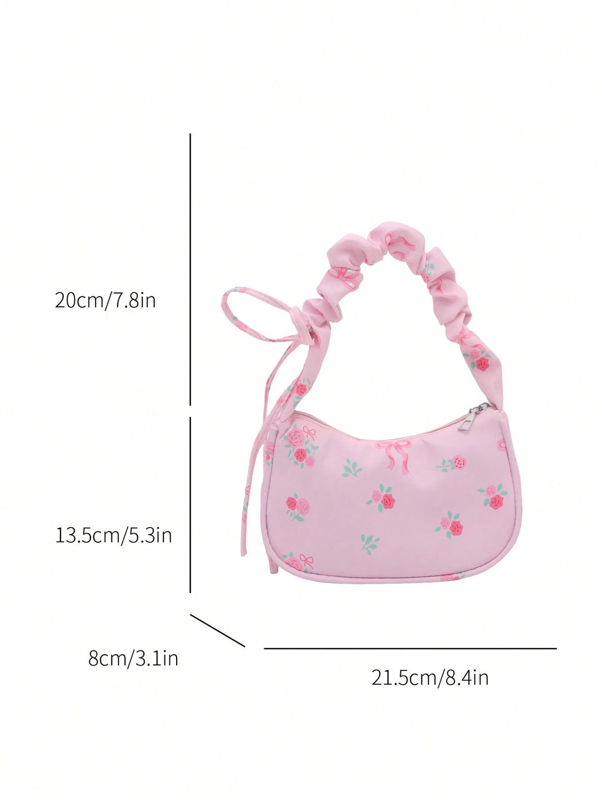 Women's Floral Print Zipper Casual Versatile Daily Shoulder Bag