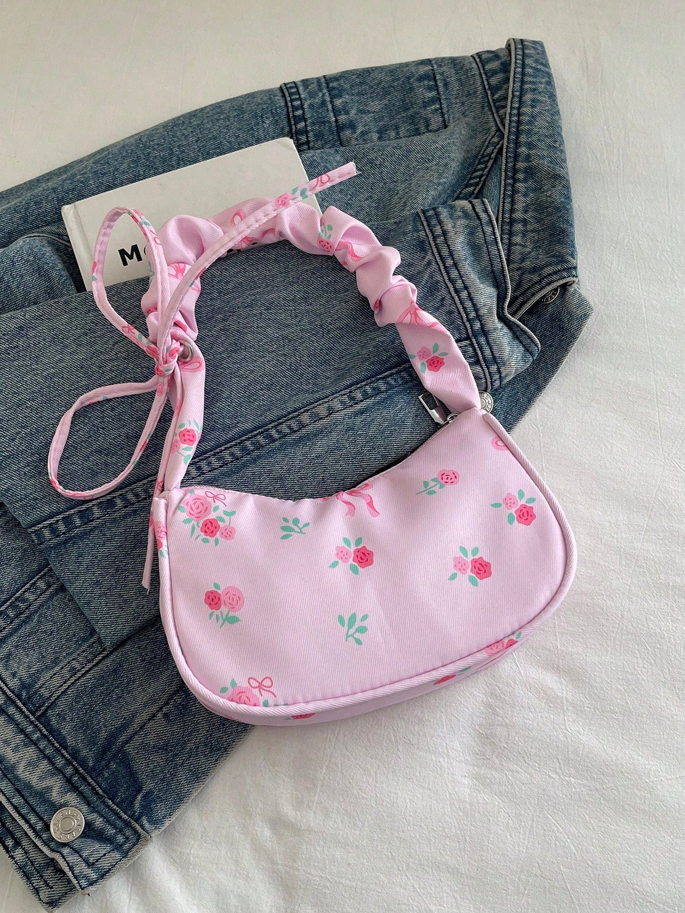 Women's Floral Print Zipper Casual Versatile Daily Shoulder Bag