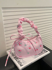 Women's Floral Print Zipper Casual Versatile Daily Shoulder Bag
