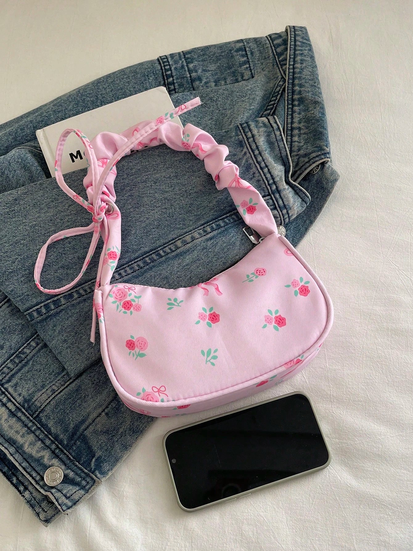 Women's Floral Print Zipper Casual Versatile Daily Shoulder Bag