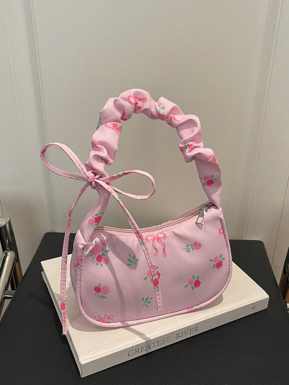 Women's Floral Print Zipper Casual Versatile Daily Shoulder Bag