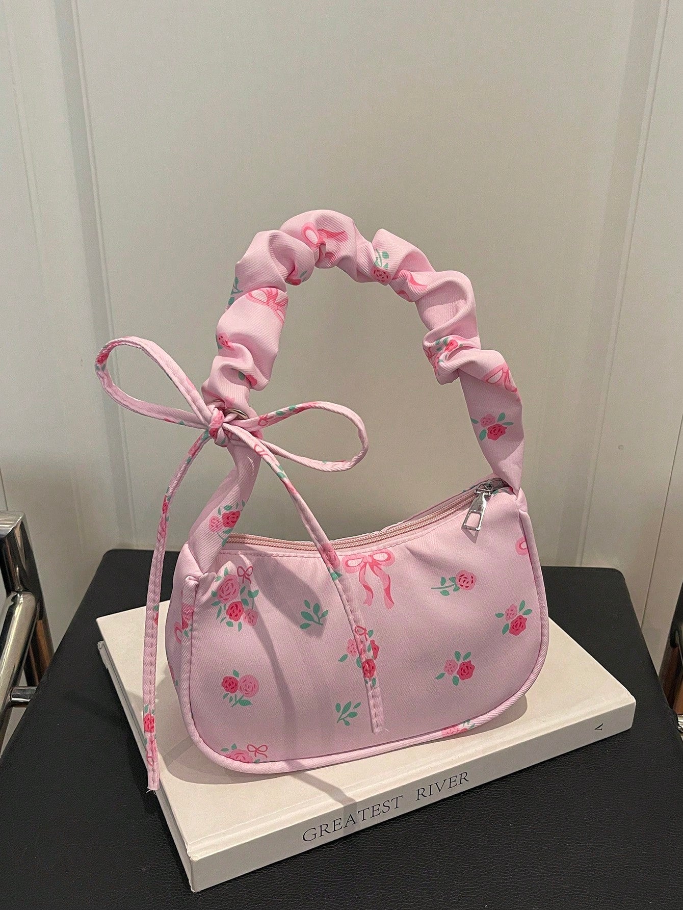 Women's Floral Print Zipper Casual Versatile Daily Shoulder Bag