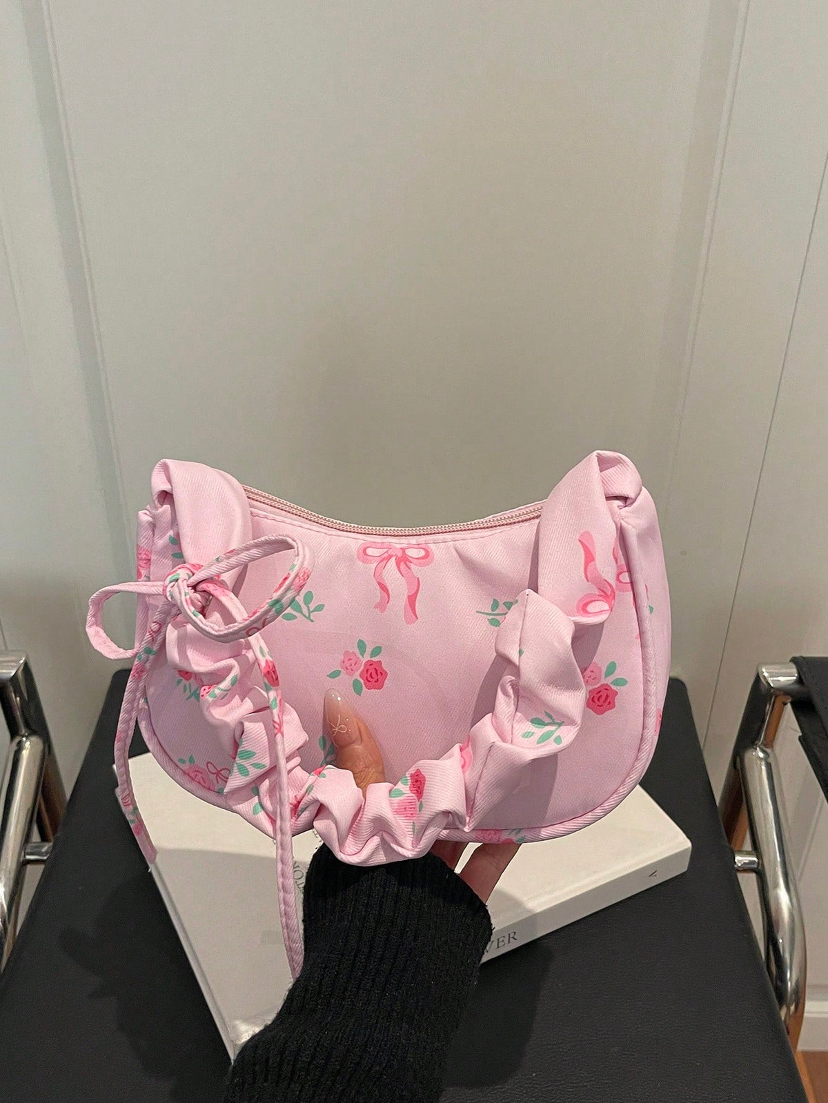 Women's Floral Print Zipper Casual Versatile Daily Shoulder Bag