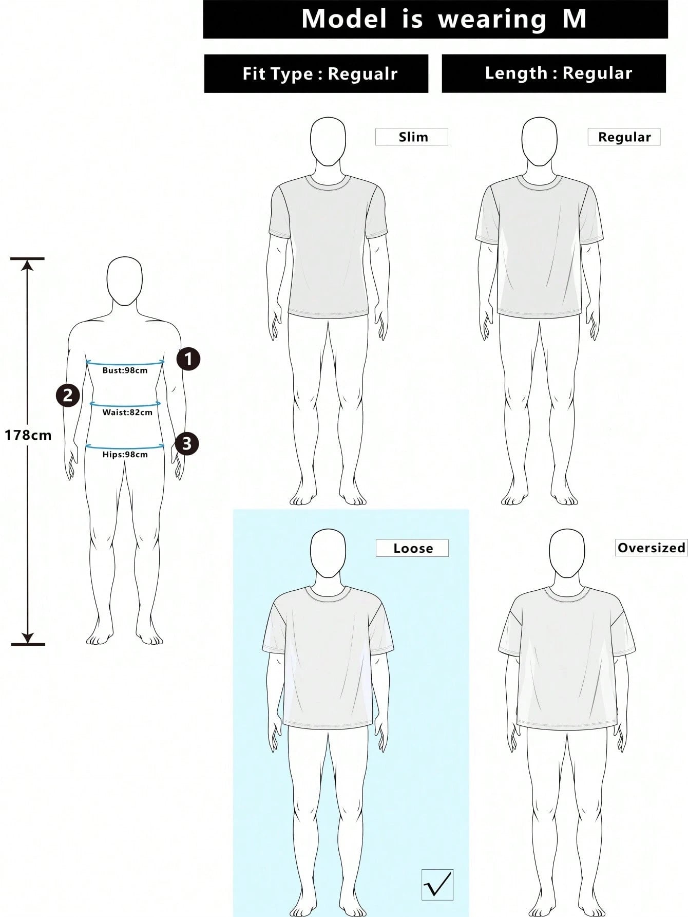 Men's Casual Letter Print Round Neck Drop Shoulder T-Shirt