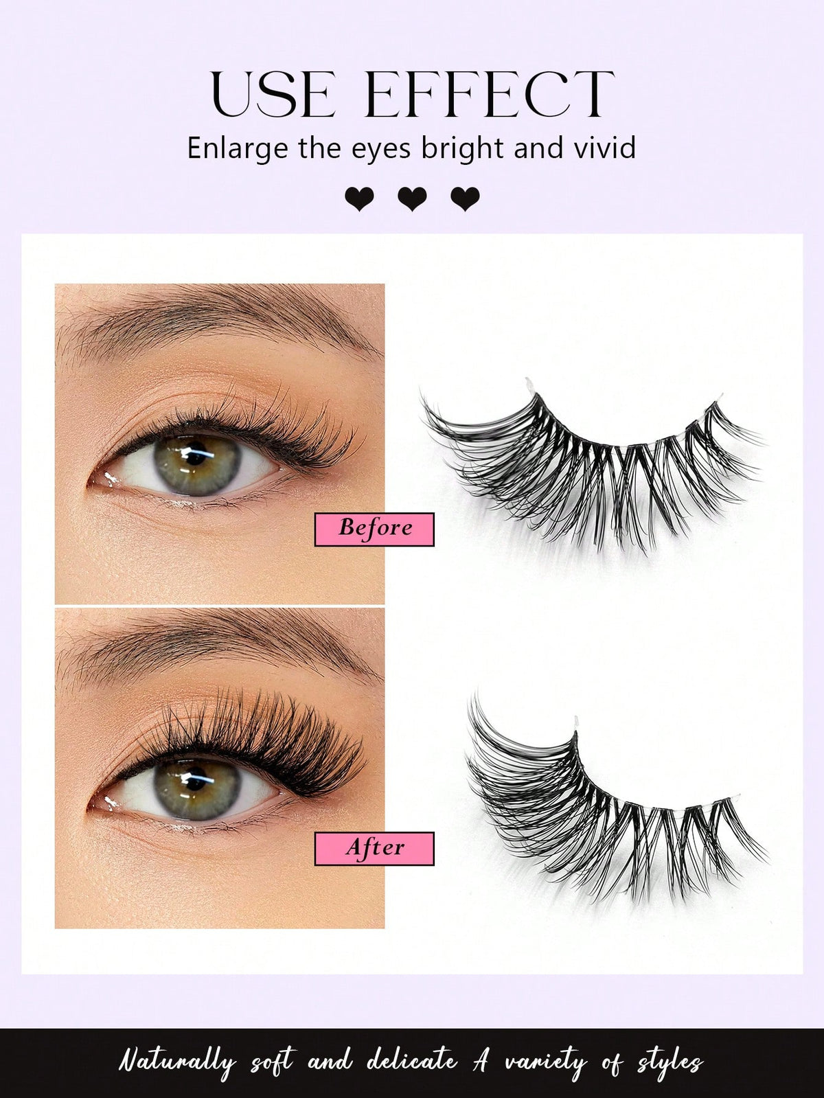 Women's 7 Pairs Fluffy Cat Eye Half False Eyelashes Set