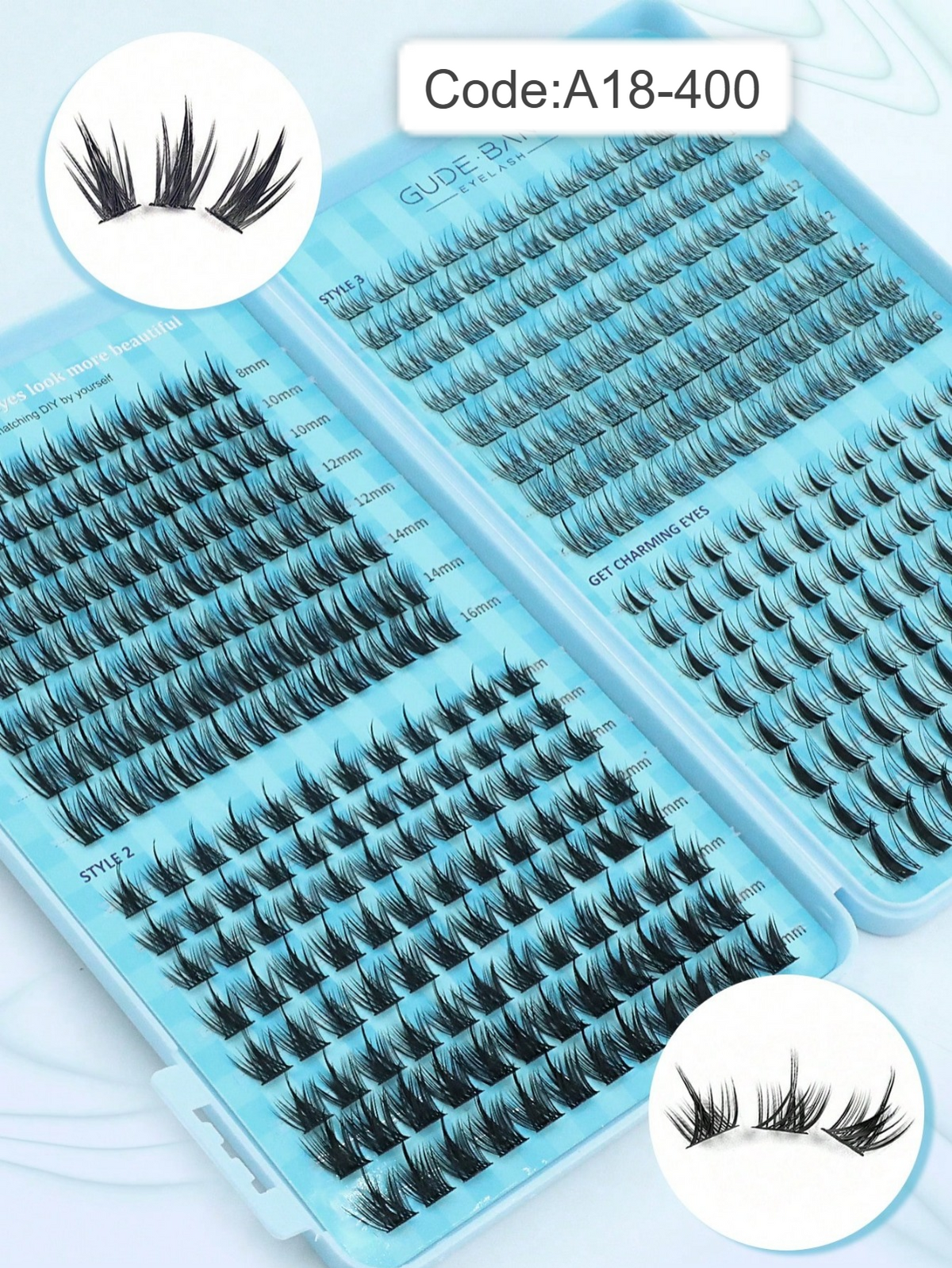 Shein Women's 3D Faux Mink DIY Cluster False Eyelashes Book,Code:A18-400