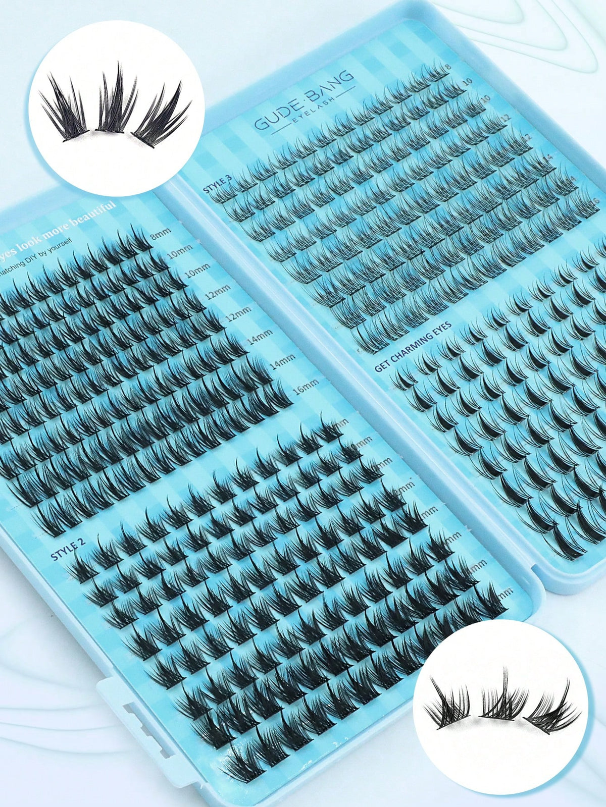 Women's 3D Faux Mink DIY Cluster False Eyelashes Book