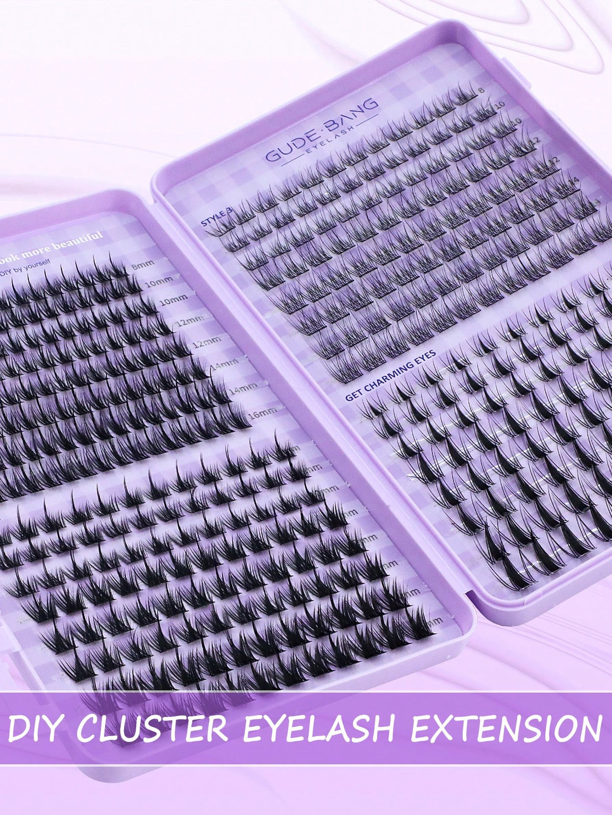 Women's 400pcs C-Curl Fluffy 3D Mink False Eyelash Extension Set