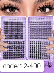 Shein Women's 400pcs C-Curl Fluffy 3D Mink False Eyelash Extension Set Code: 12-400