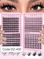 Shein Women's 400-Piece C-Curl Fluffy 3D Mink DIY False Eyelash Extension Set,Code:DZ-400
