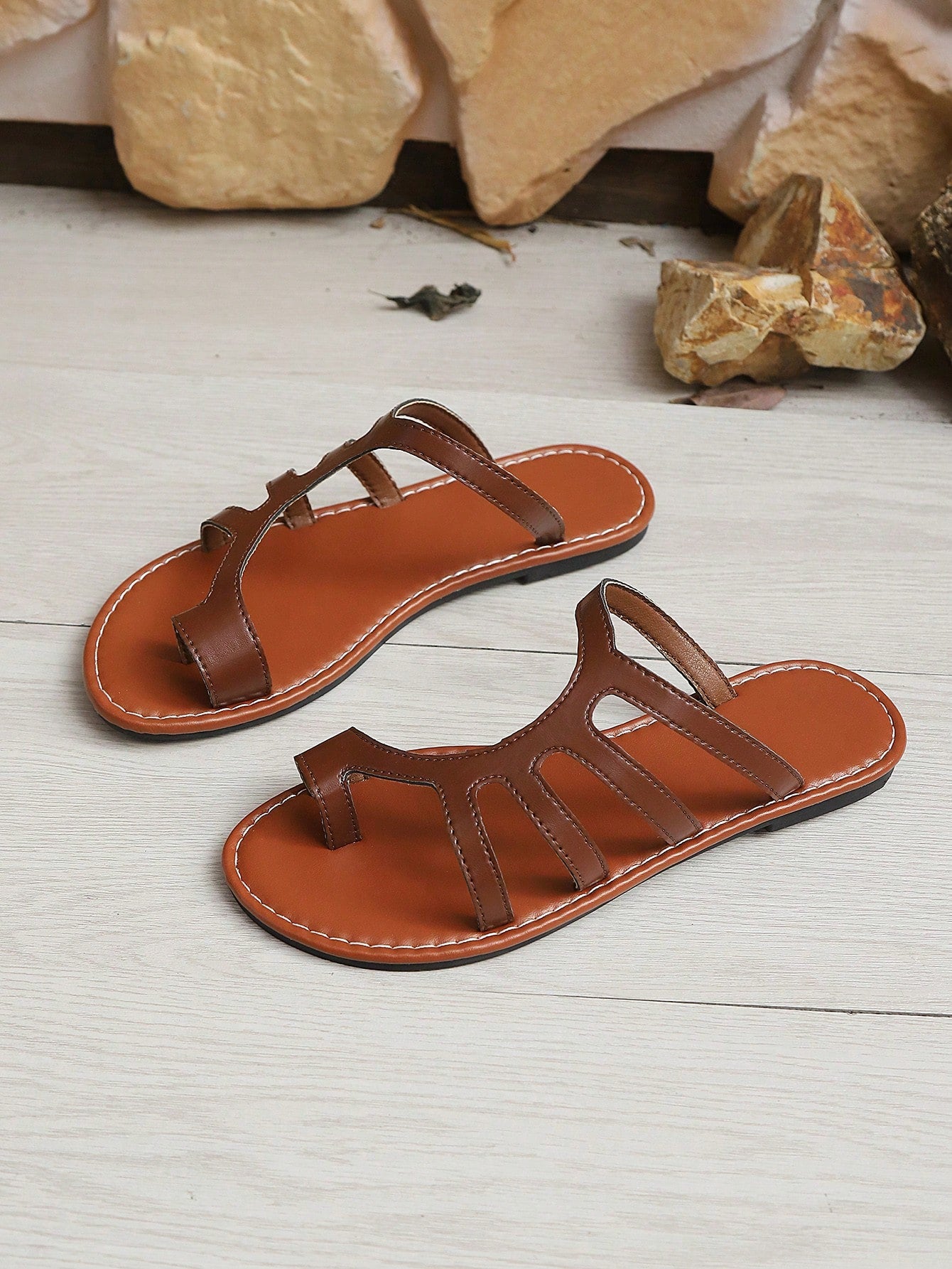 Women's Hollow-Out Casual Flat Slide Sandals