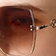 Women's Retro Gradient Square Metal Rimless Sunglasses
