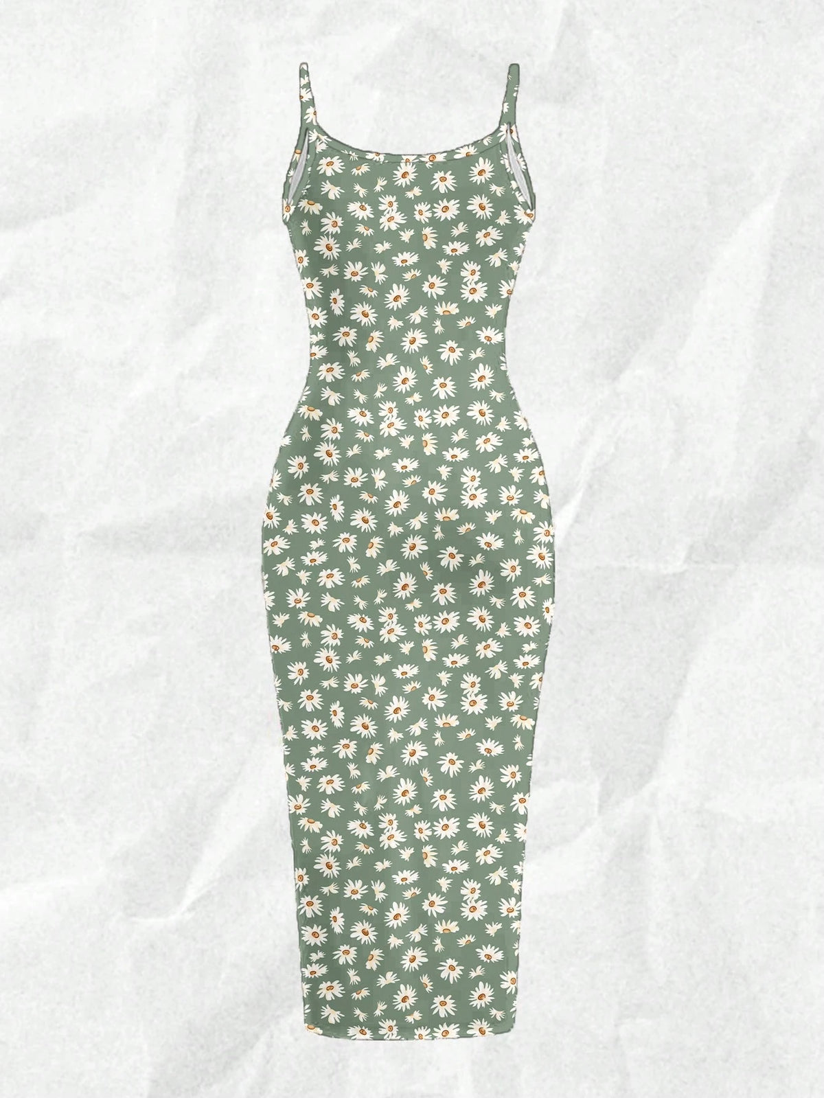 Women's Bohemian Daisy Print Cami Midi Dress
