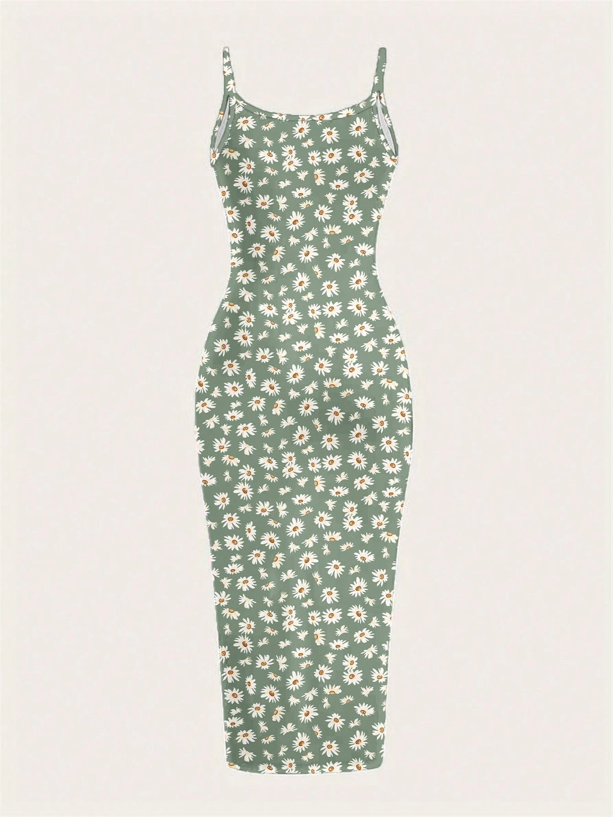 Women's Bohemian Daisy Print Cami Midi Dress