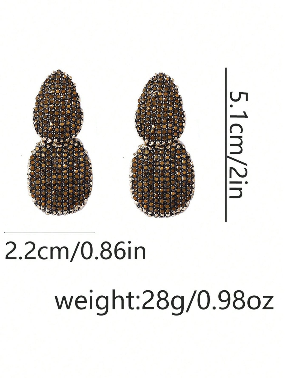 Women's Vintage Crystal Geometric Teardrop Dangle Earring Set