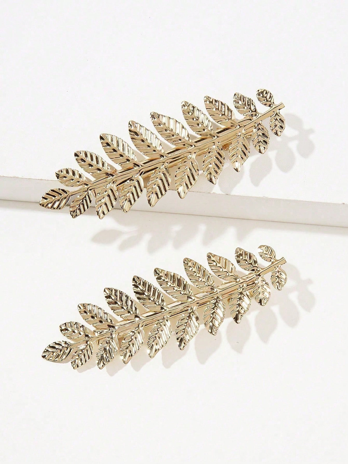 Women's Elegant Metal Leaf Hair Clip Set