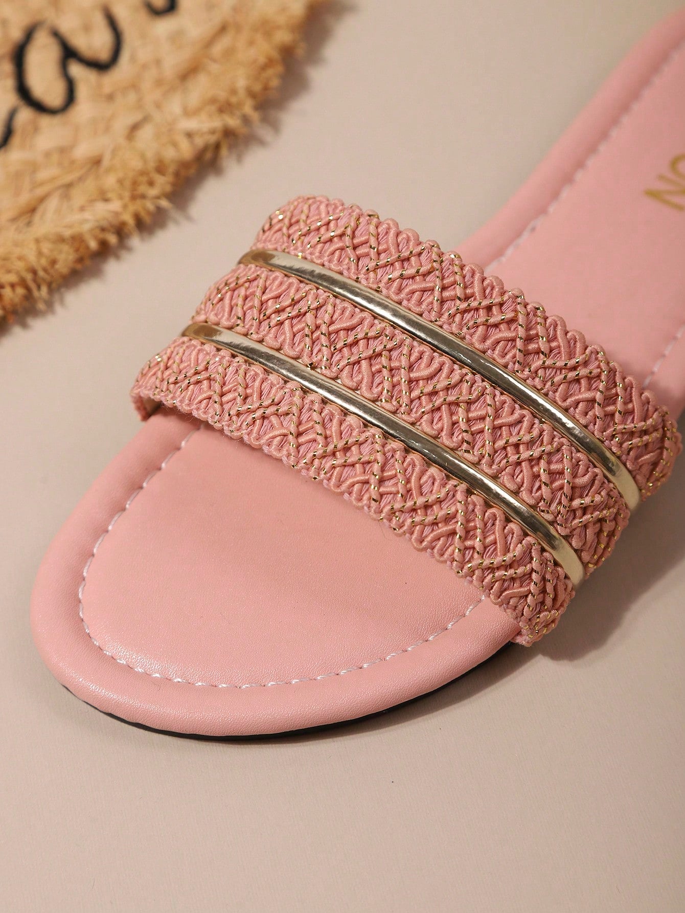 Women's Soft Bottom Casual Beach Holiday Flat Slide Sandals Pink