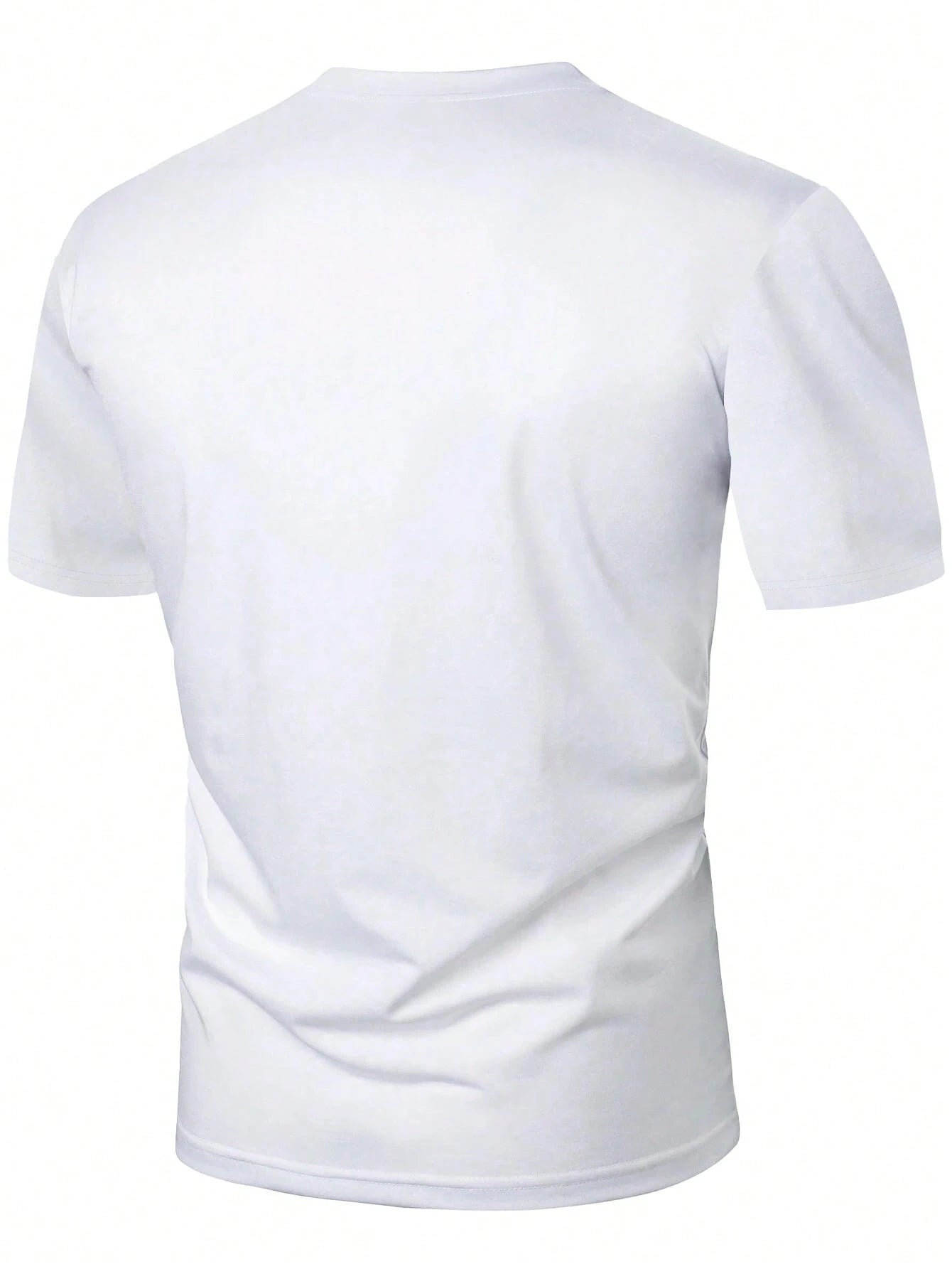 Men's Striped Printed Short Sleeve T-Shirt