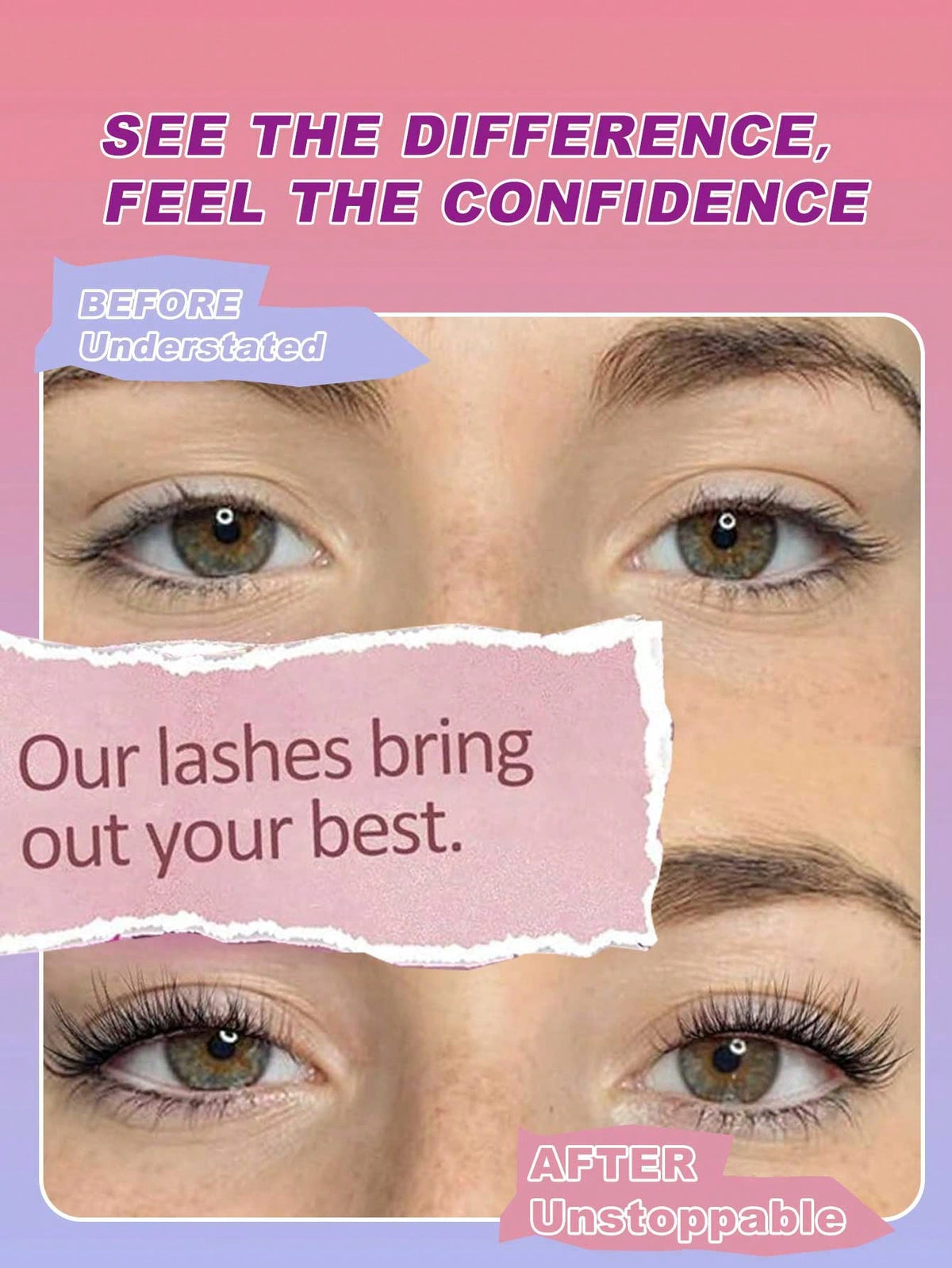 Women's 10 Pairs Cat Eye Faux Mink Eyelashes Set