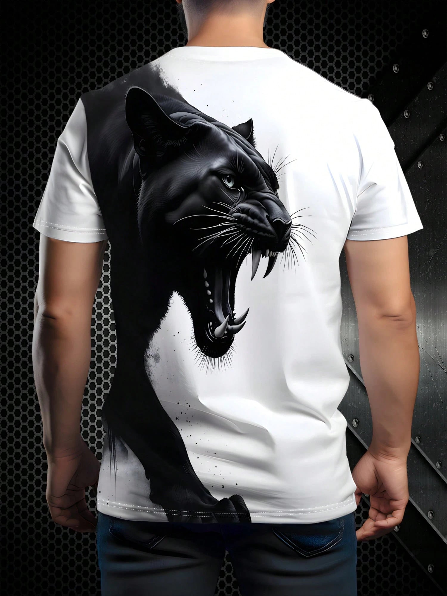 Men's Casual Sports 3D Print Pattern T-Shirt Regular Fit