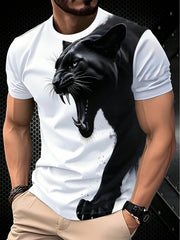 Men's Casual Sports 3D Print Pattern T-Shirt Regular Fit