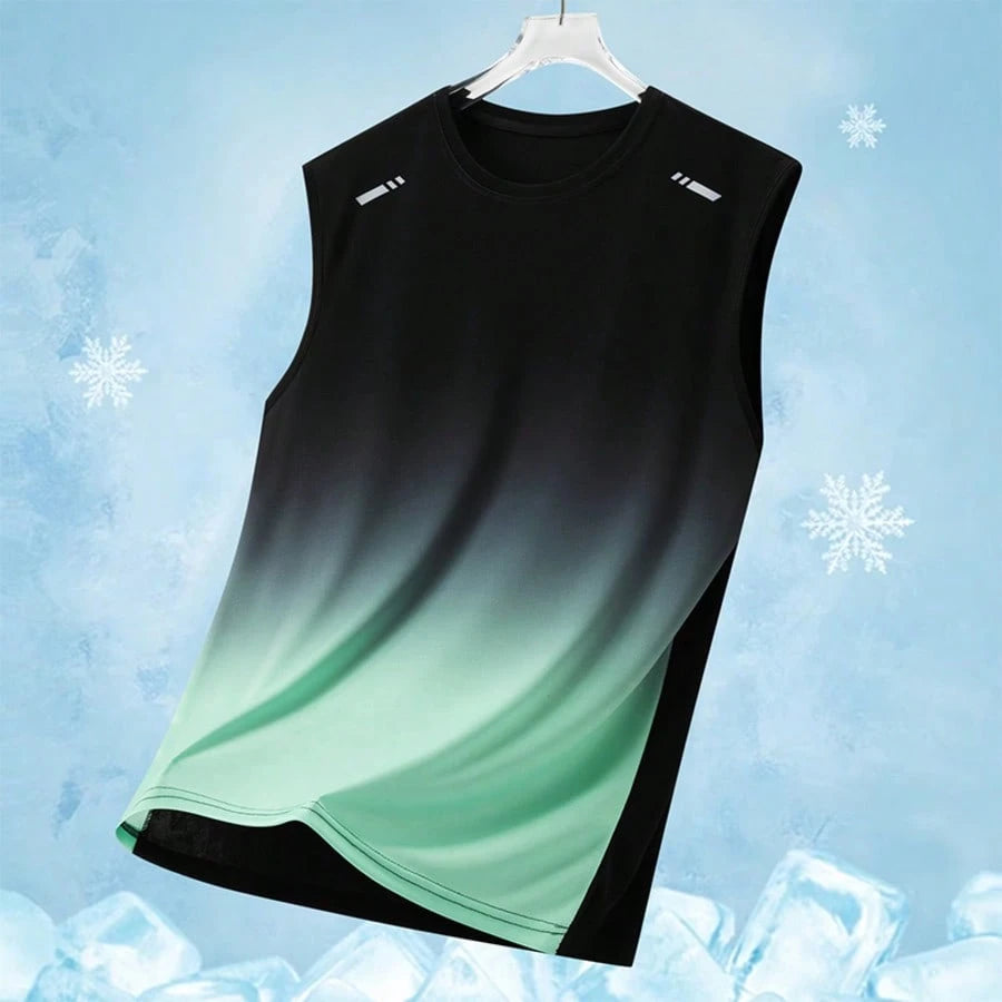 Men's Casual Ombre Letter Print Sleeveless Workout Tank Top