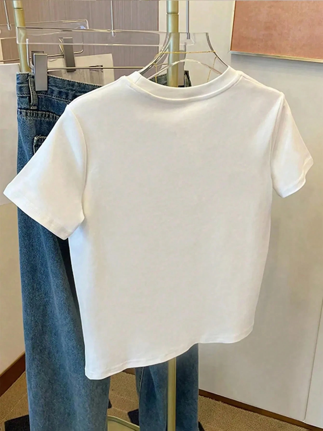 Women's Bear Graphic Short Sleeve Casual Round Neck T-Shirt