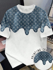 Daypath Retro Patchwork Floral Print Loose Unisex Graphic T-Shirt