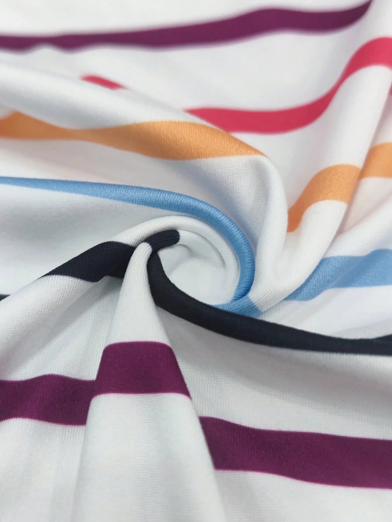 Women's Colorful Striped Print Round Neck Casual Summer Tank Top
