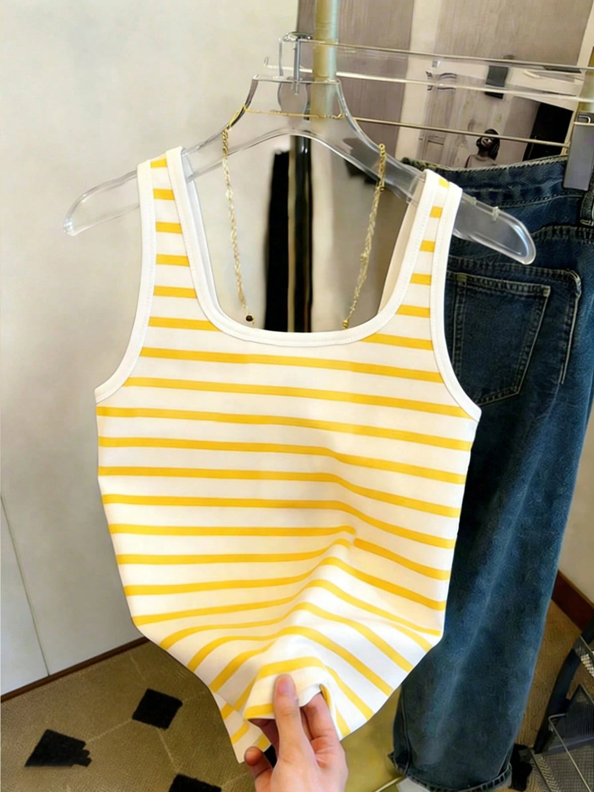 Resyla Women's Striped Puppy Embroidery Casual Versatile Daily Wear Top